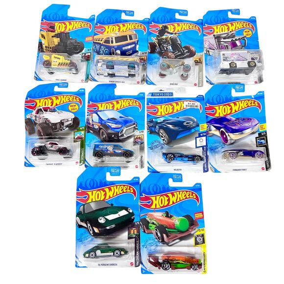 Hot Wheels Carded Lot Of 10 Various Years No Duplicates Toy Cars New (D) - Picture 1 of 6